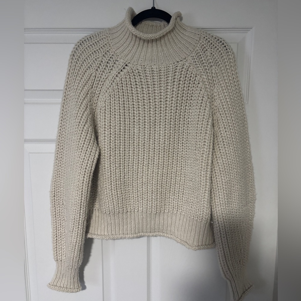 H&M Cream Knit Turtleneck Sweater